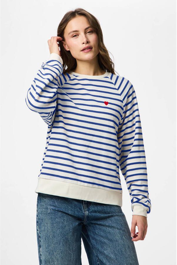 Pieces oversized sweatshirt van katoenmix model 'GRETA' - Foto 3
