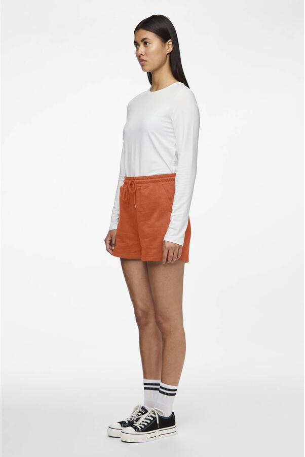 PIECES sweatshort PCCHILLI oranje - Foto 2