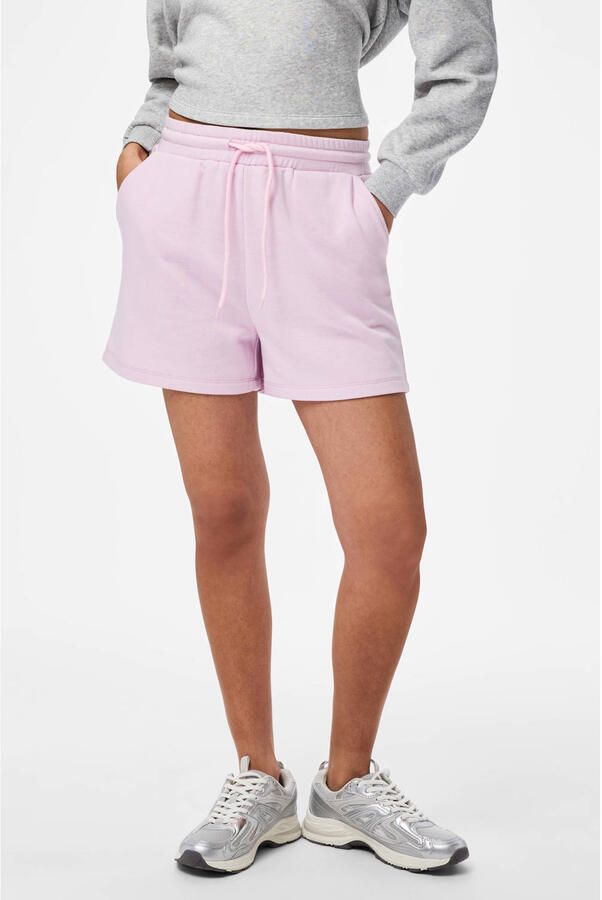 PIECES sweatshort PCCHILLI roze