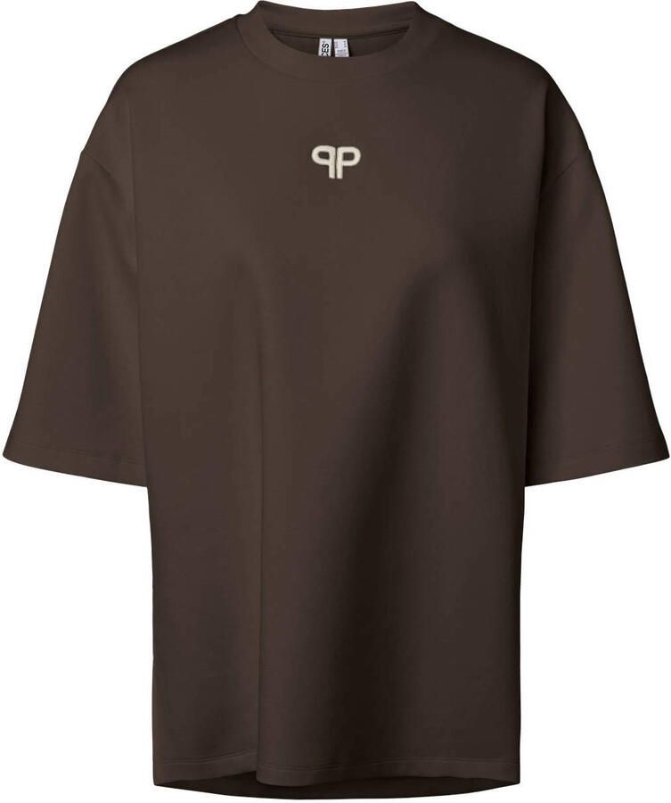 PIECES T-shirt bruin