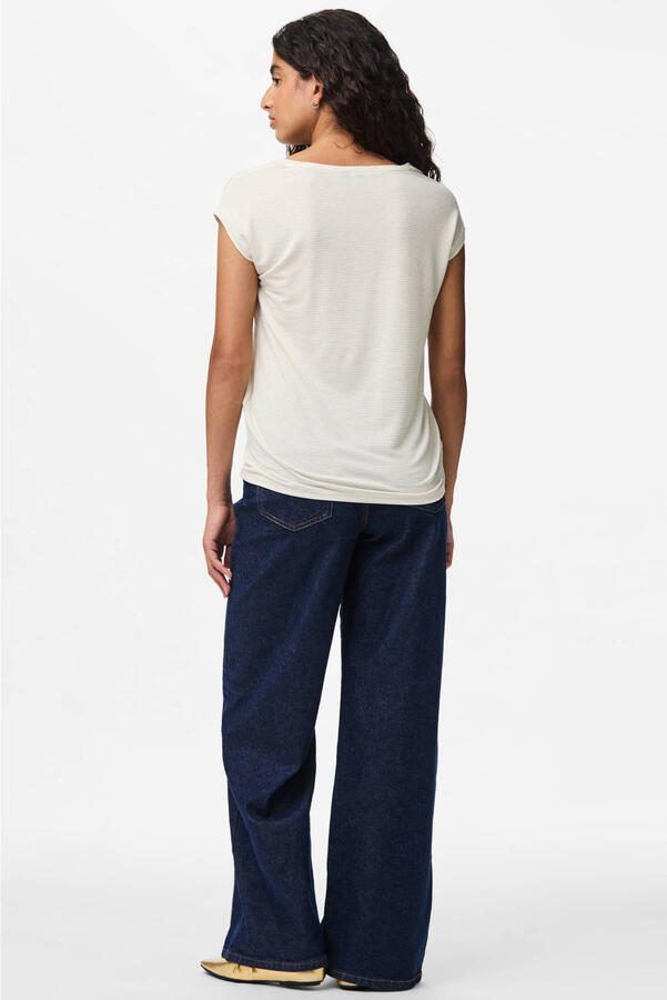 Pieces Shirt met ronde hals PCBILLO met gestreept glittereffect - Foto 3