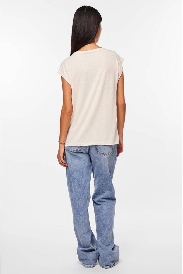 Pieces Shirt met ronde hals PCBILLO met gestreept glittereffect - Foto 2