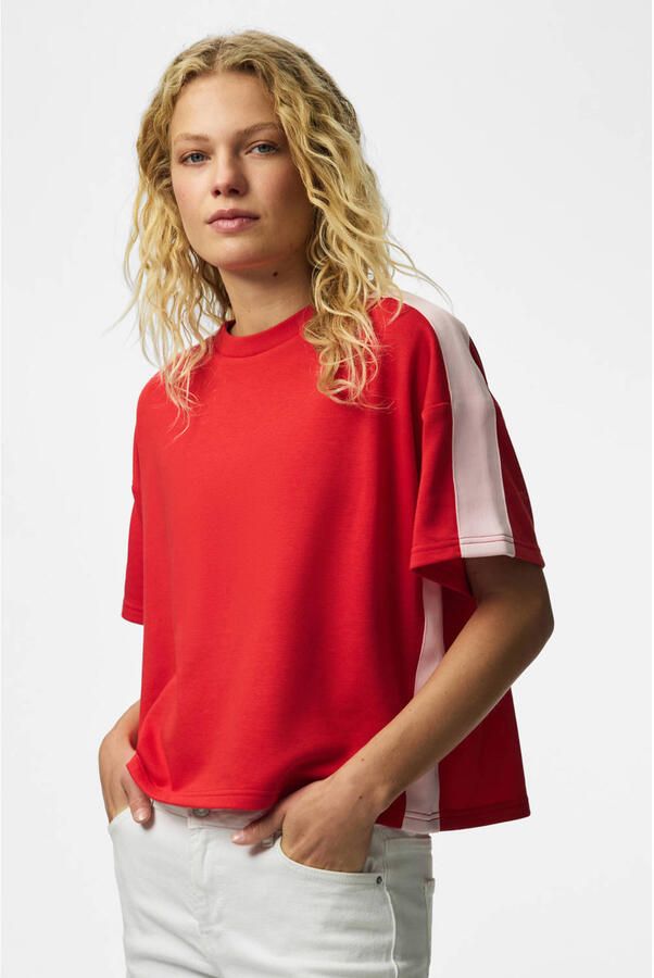PIECES T-shirt PCCHILLI rood roze