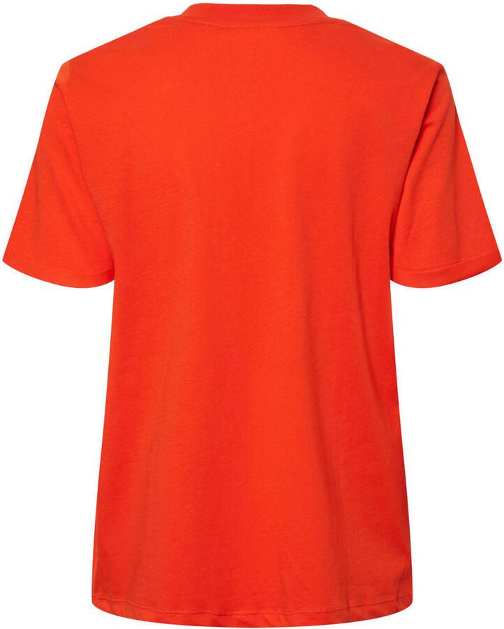 PIECES T-shirt PCRIA van katoen donkeroranje - Foto 3