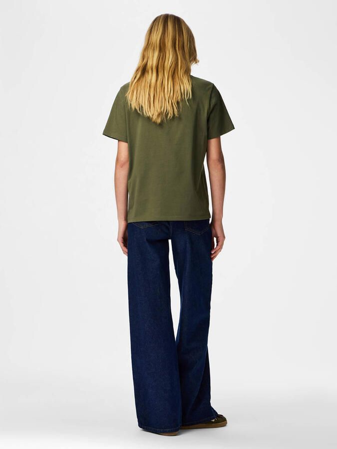 PIECES T-shirt PCRIA van katoen groen - Foto 2