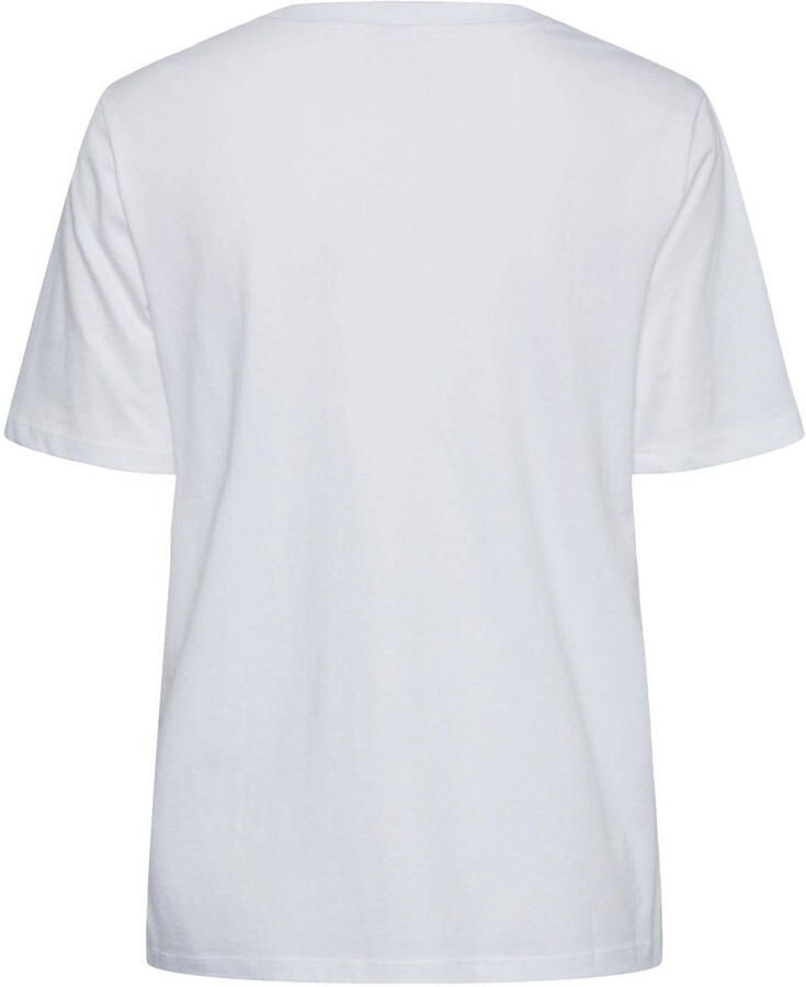 PIECES T-shirt PCRIA van katoen wit