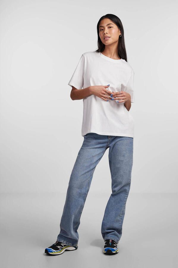 PIECES T-shirt PCRIA van katoen wit - Foto 4