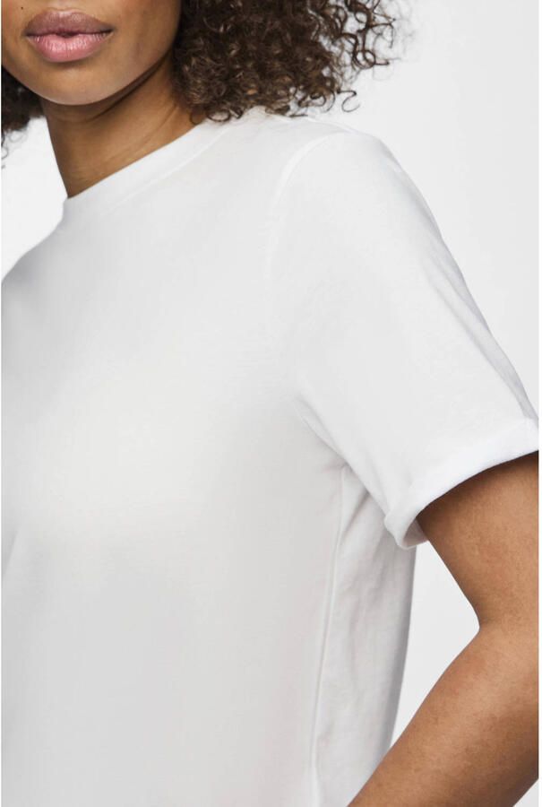 Pieces Shirt met ronde hals PCRIA SS FOLD UP SOLID TEE NOOS BC - Foto 2