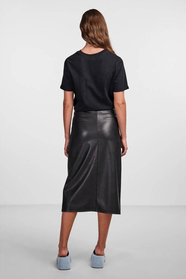 Pieces Shirt met ronde hals PCRIA SS FOLD UP SOLID TEE NOOS BC - Foto 2