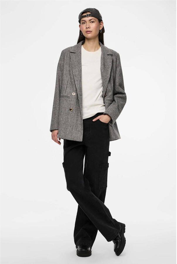 Pieces slim fit T-shirt van katoenmix model 'RUKA' - Foto 2