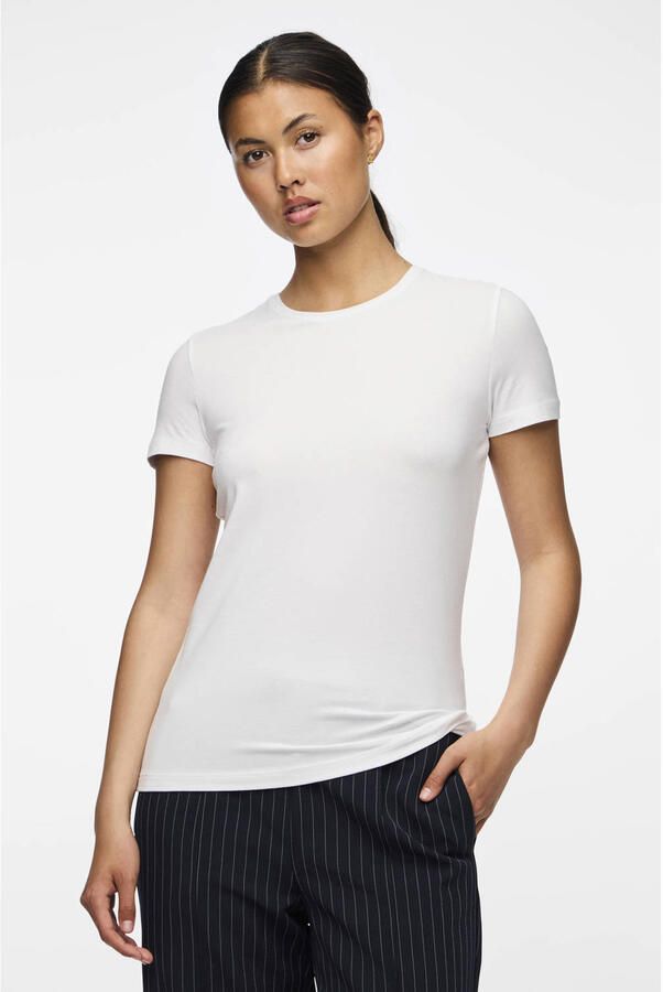 PIECES T-shirt PCSIRENE wit