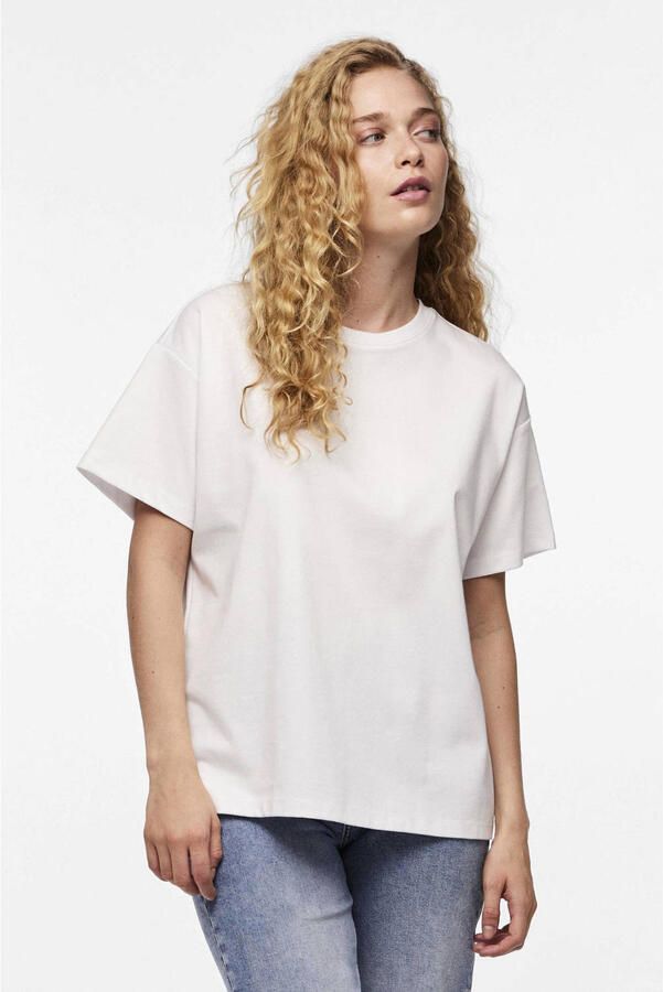Pieces Shirt met korte mouwen PCSKYLAR SS OVERSIZED TEE NOOS
