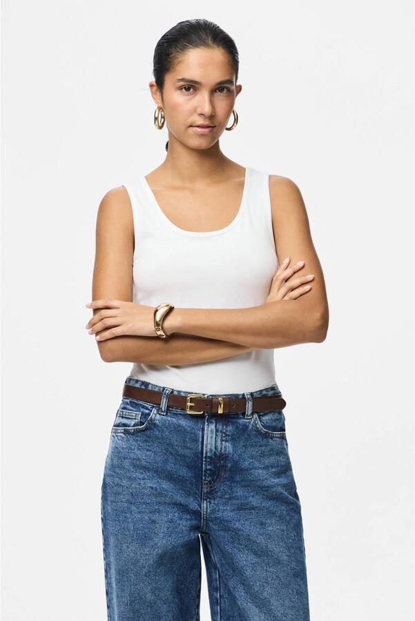 PIECES tanktop zwart wit (set van 2)