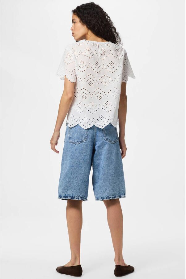 Pieces regular fit blouseshirt van puur katoen model 'VILDE' - Foto 3