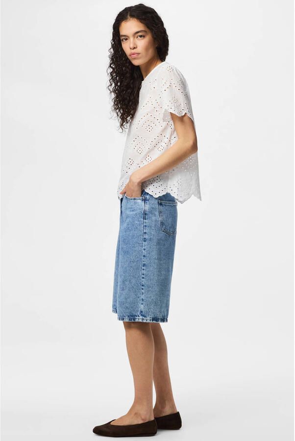 Pieces regular fit blouseshirt van puur katoen model 'VILDE' - Foto 2