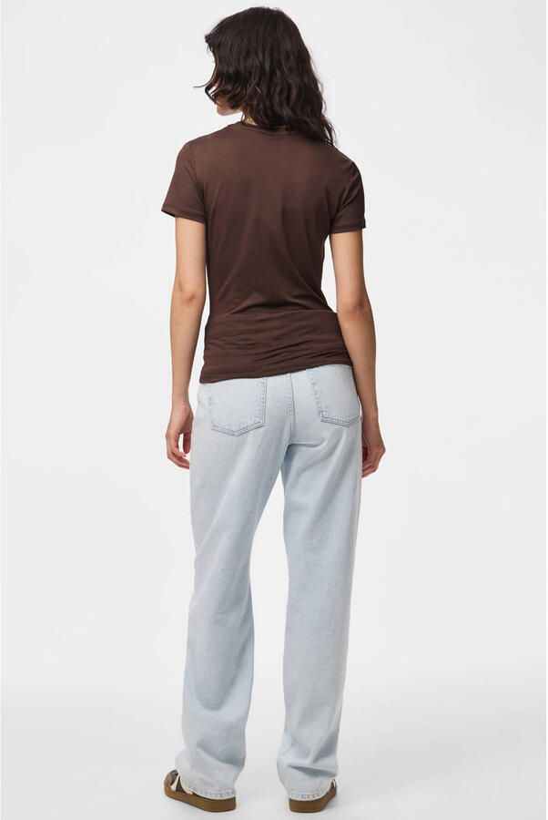 Pieces Slim Fit t-shirt met ronde hals model 'LULA' - Foto 2