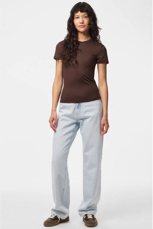 Pieces Slim Fit t-shirt met ronde hals model 'LULA' - Foto 3