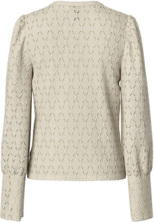 Pieces Regular fit blouseshirt met structuurtricot model 'CHRISTY'