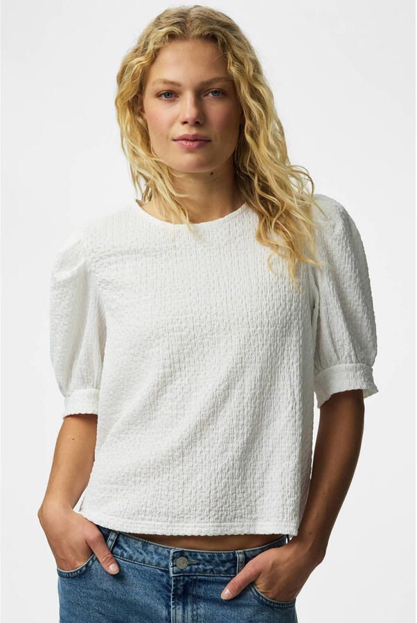 PIECES top ecru