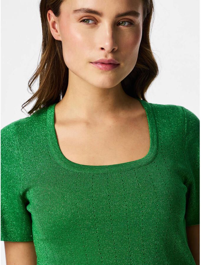 PIECES top gebreid groen - Foto 2