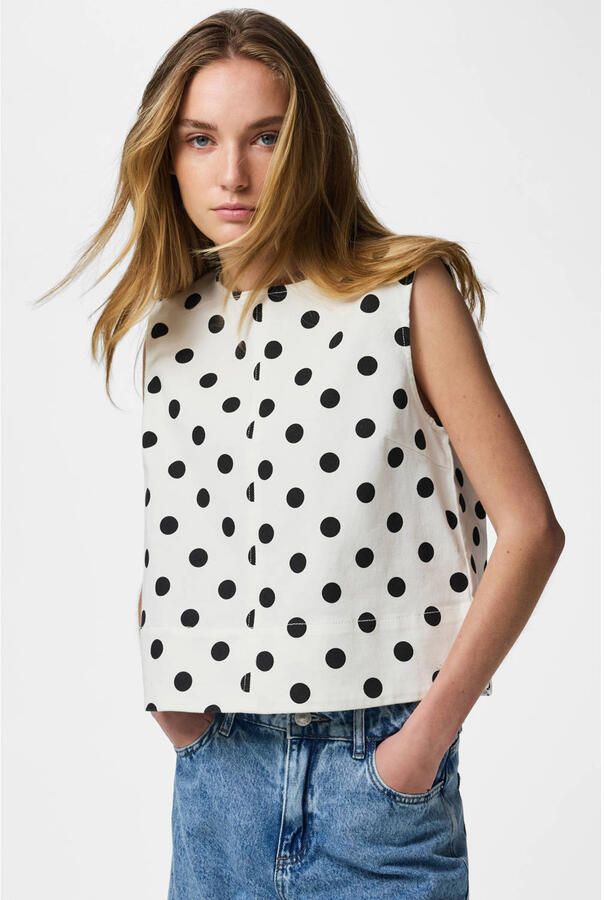 PIECES top met stippen