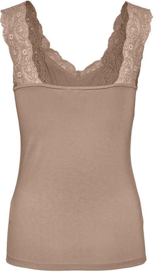 Pieces Top met bandjes van viscosemix met kant model 'BARBERA' - Foto 2