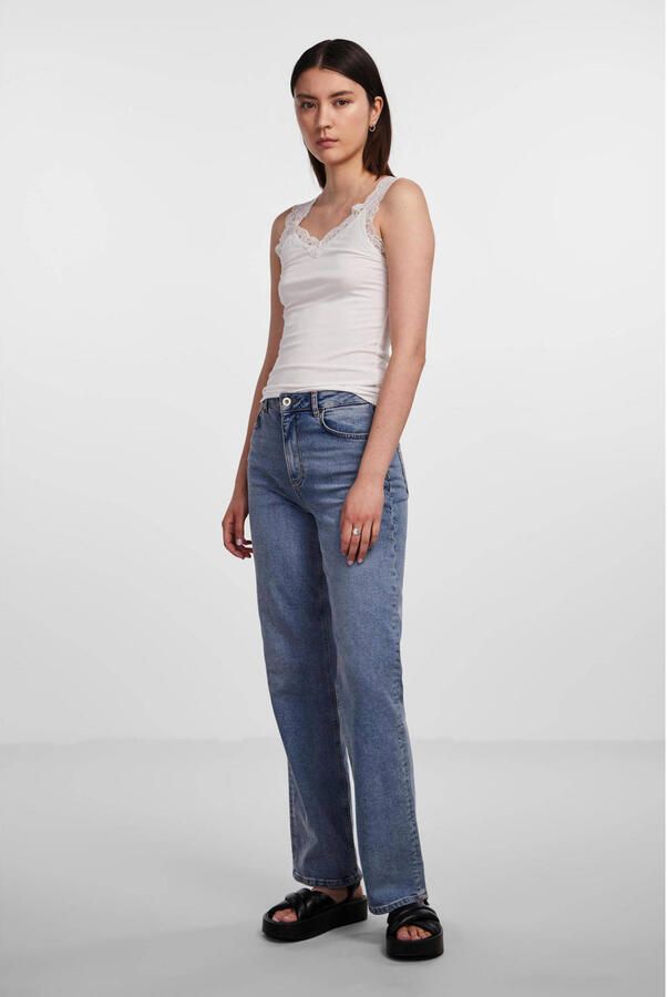 Pieces Slim fit top met kant model 'PCBARBERA' - Foto 2