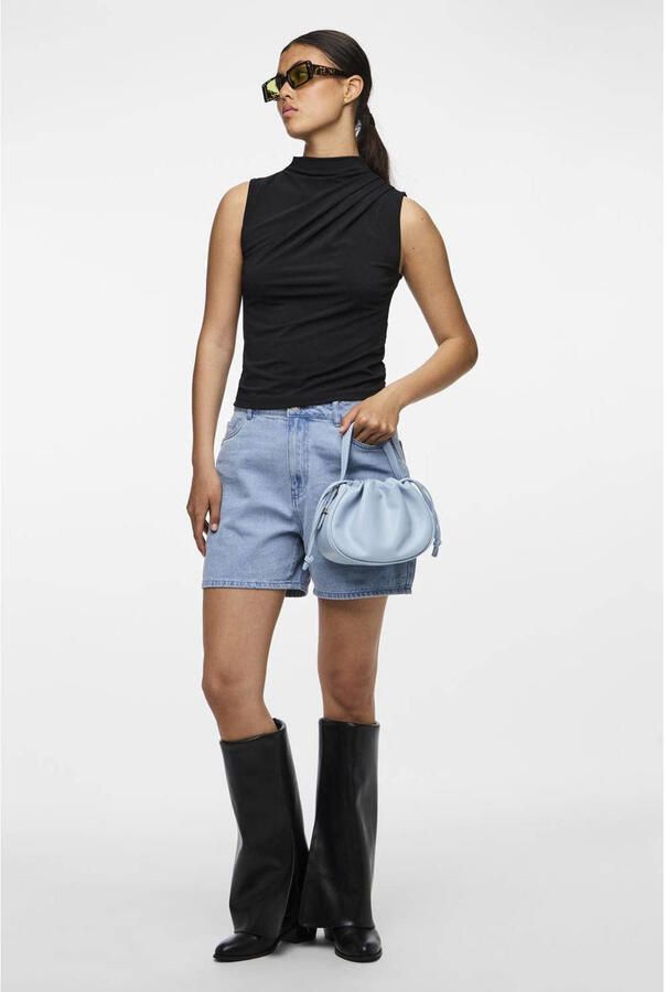 Pieces Regular fit top met opstaande kraag model 'MADISON'