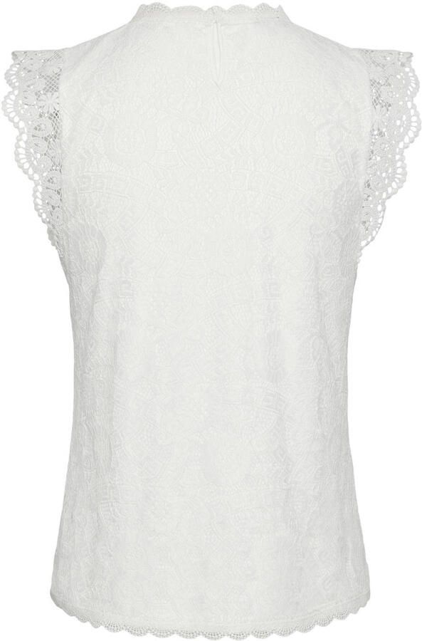 Pieces Top van gebloemd kant model 'Colline'