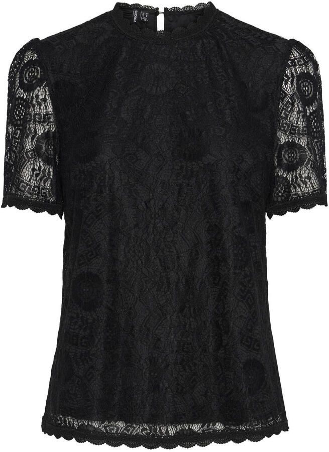 Pieces Kanten shirt PCOLLINE SS LACE TOP WVN NOOS - Foto 3