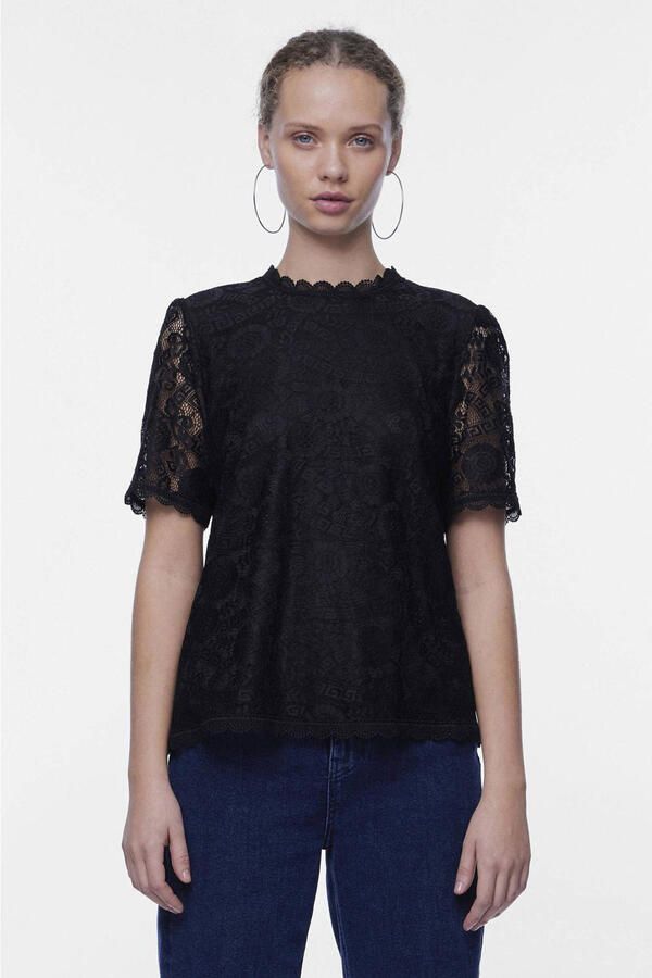 Pieces Kanten shirt PCOLLINE SS LACE TOP WVN NOOS - Foto 2