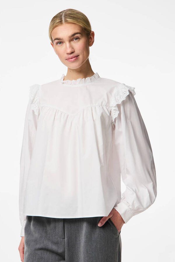 PIECES top wit broderie - Foto 3