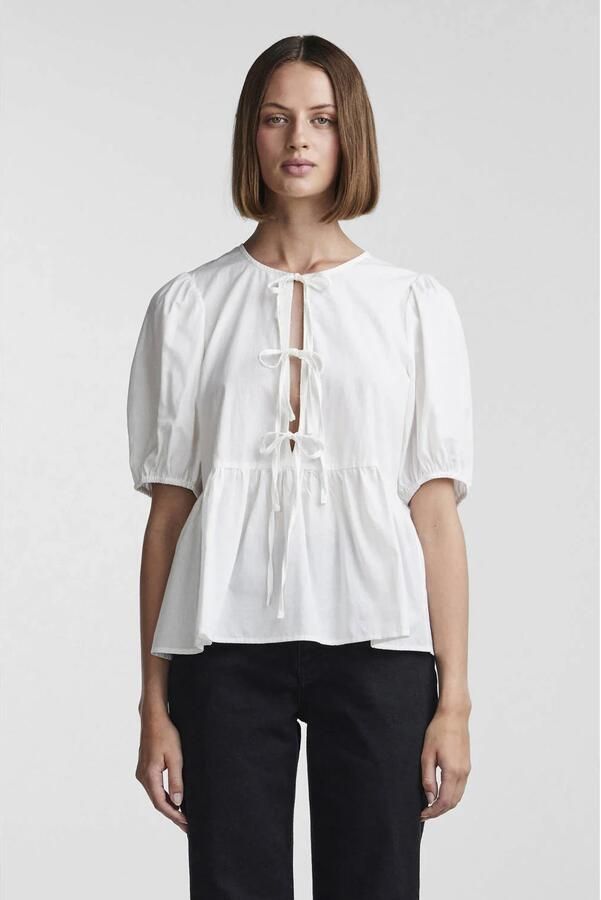 Pieces Relaxed fit tuniek in wikkellook model 'JOLLY' - Foto 2