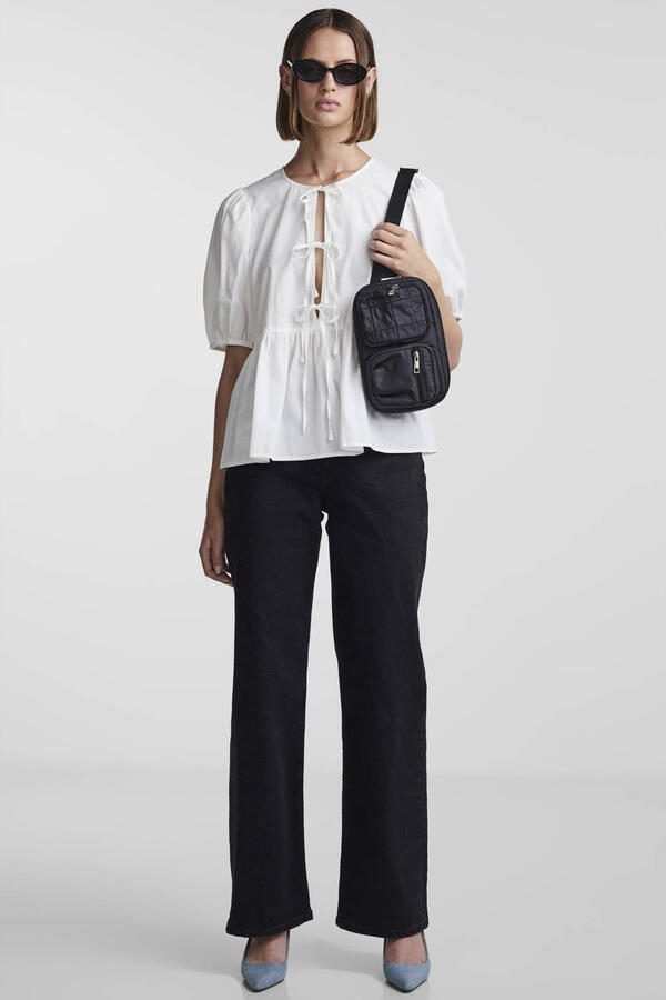 Pieces Relaxed fit tuniek in wikkellook model 'JOLLY' - Foto 3