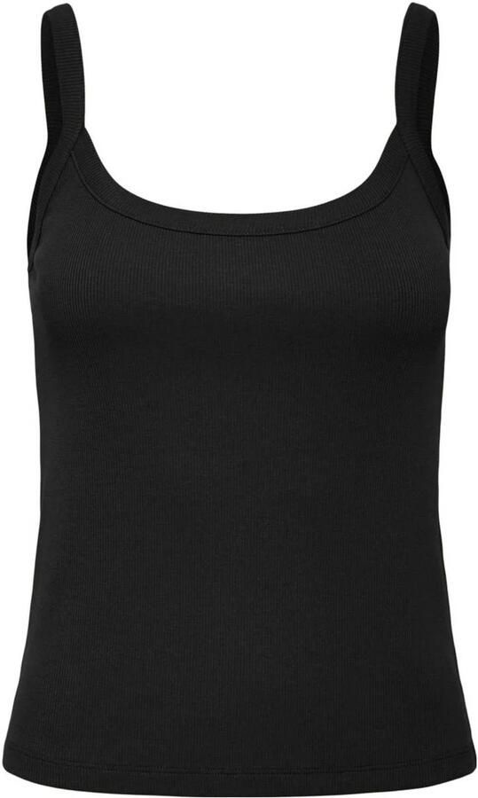 Pieces Slim fit top met bandjes van katoenmix model 'MAY' - Foto 3