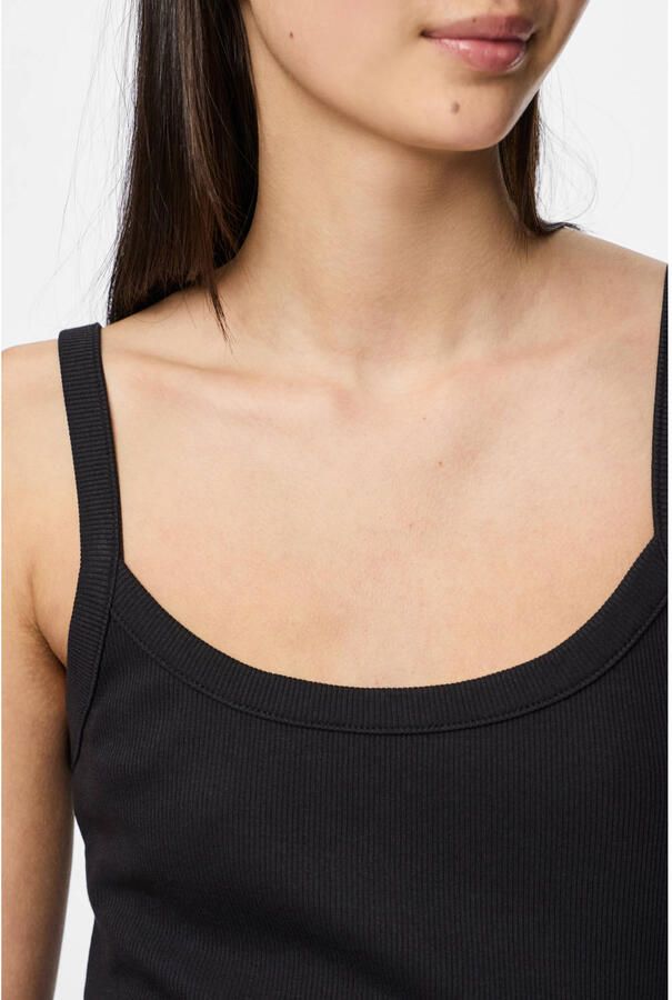 Pieces Slim fit top met bandjes van katoenmix model 'MAY'