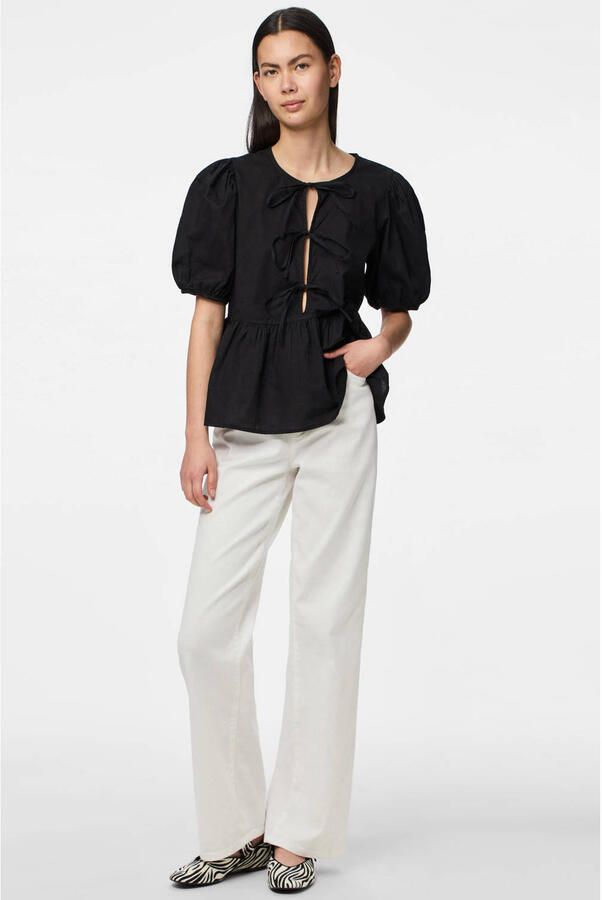 Pieces regular fit blouse van puur katoen model 'JOLLY' - Foto 2