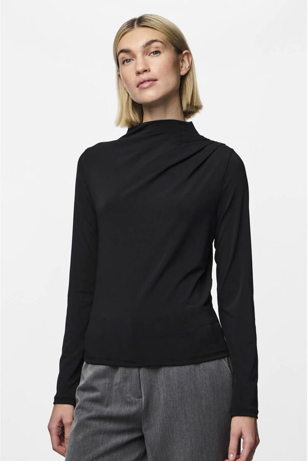 Pieces Shaped fit shirt met lange mouwen en stretch model 'MADISON'