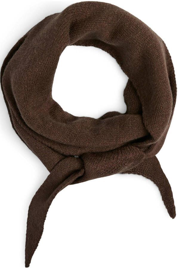 PIECES triangle scarf PCKOMMA donkerbruin
