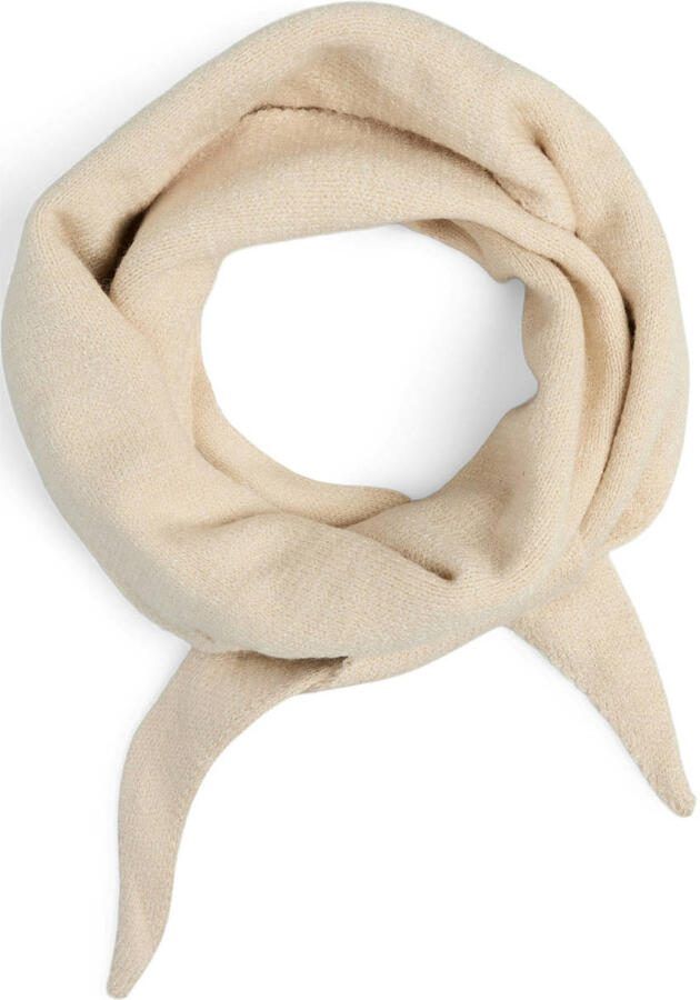 PIECES triangle scarf PCKOMMA ecru