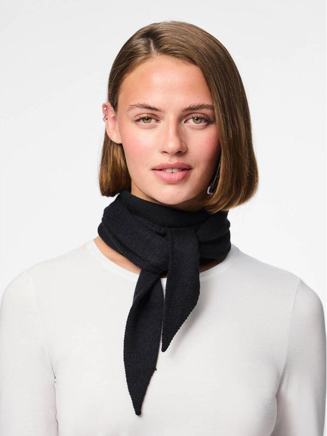 PIECES triangle scarf PCKOMMA zwart - Foto 3