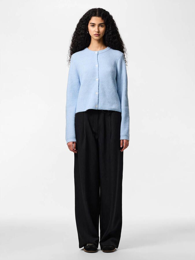PIECES vest blauw gebreid - Foto 2