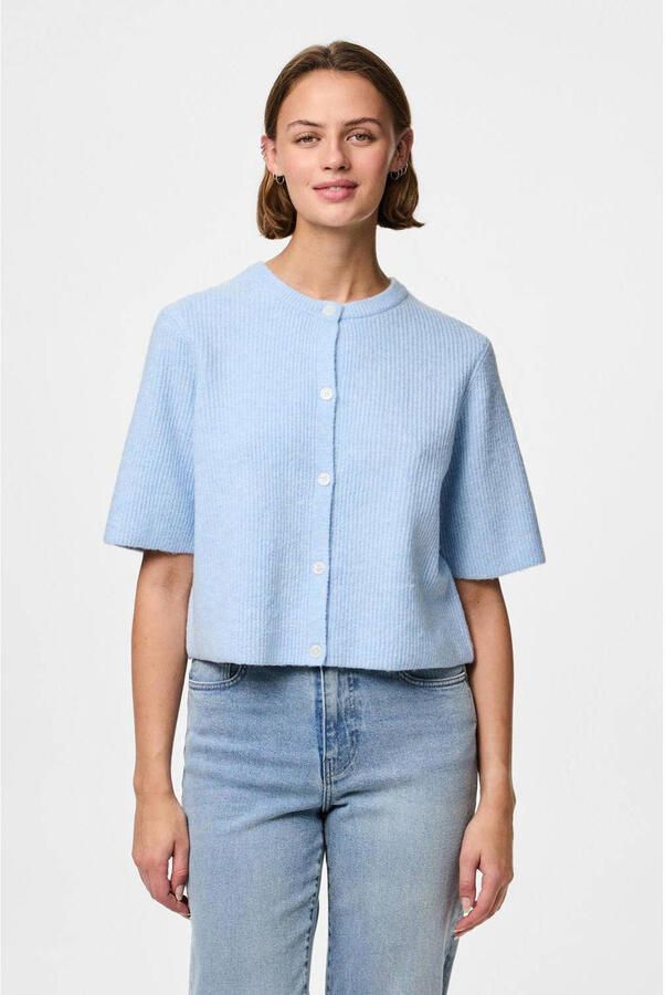 Pieces Boxy fit gebreid jack van ribtricot model 'SILLY' - Foto 2