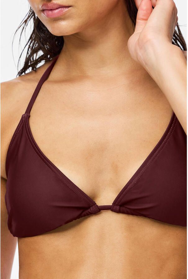 PIECES voorgevormde triangel bikinitop PCBAOMI bruin - Foto 2