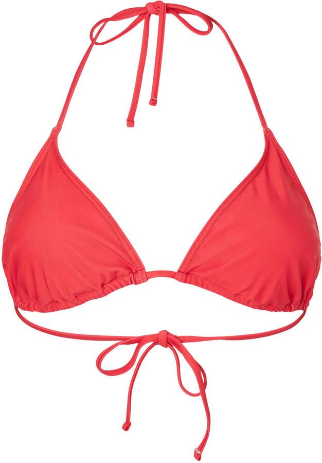 PIECES voorgevormde triangel bikinitop PCBAOMI koraalrood