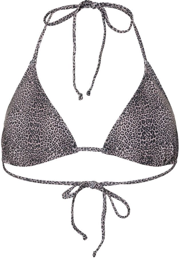 PIECES voorgevormde triangel bikinitop PCBAOMI zwart beige - Foto 3