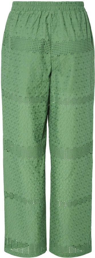 PIECES wide leg high waist broek groen