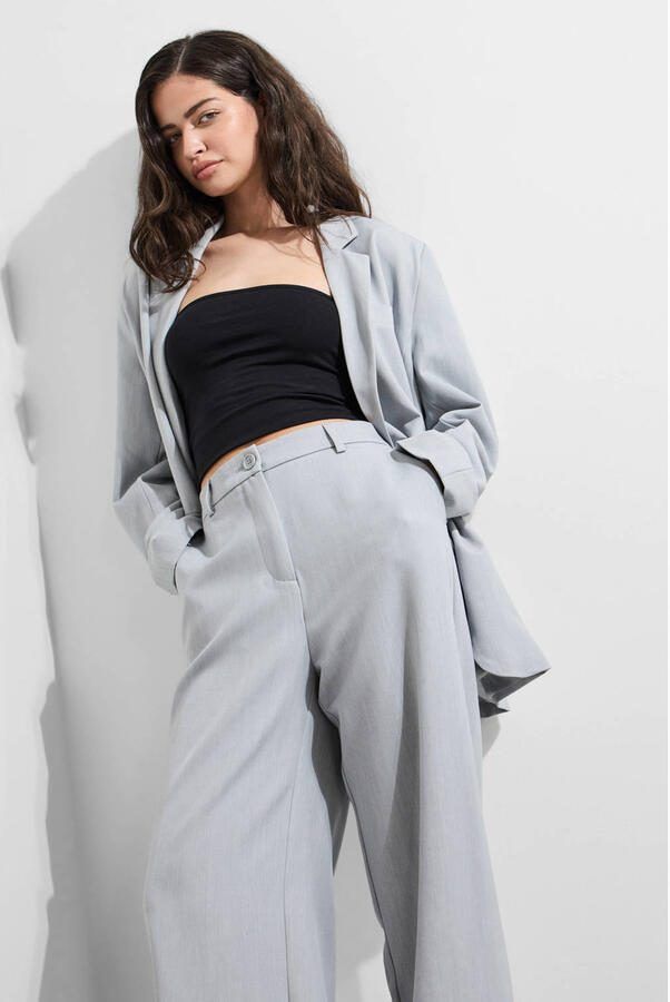 PIECES wide leg high waist broek - Foto 2