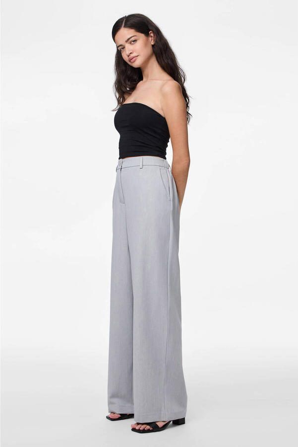 PIECES wide leg high waist broek - Foto 3