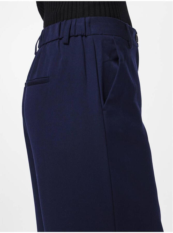 Pieces Regular fit wijde broek met riemlussen model 'KAMIL' - Foto 3